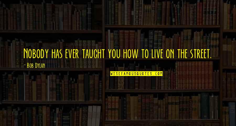 Stenersen Chartering Quotes By Bob Dylan: Nobody has ever taught you how to live