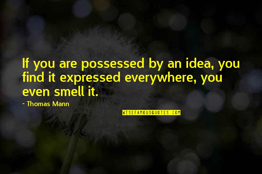 Stereolab Dots Quotes By Thomas Mann: If you are possessed by an idea, you