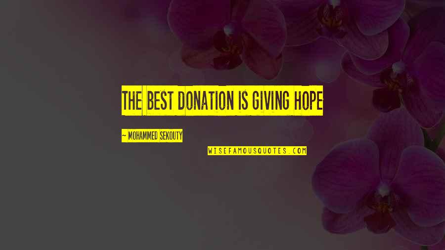 Stock Market Toronto Quotes By Mohammed Sekouty: The best donation is giving hope