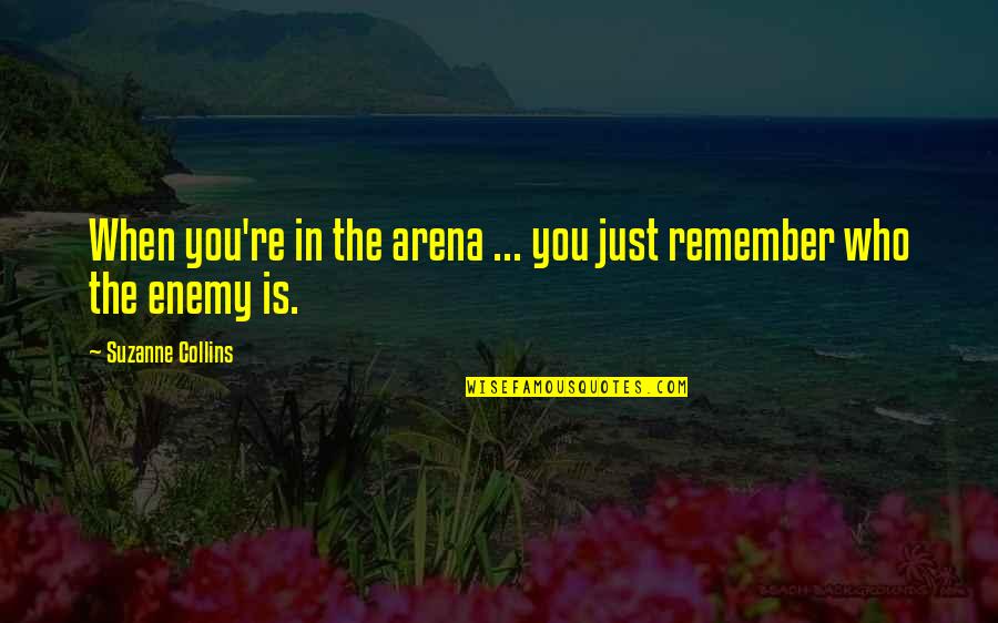 Stop Arguing Quotes By Suzanne Collins: When you're in the arena ... you just