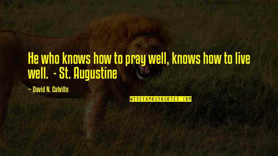 Stotts Atelier Quotes By David N. Calvillo: He who knows how to pray well, knows