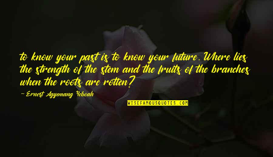 Strength Of Your Life Quotes By Ernest Agyemang Yeboah: to know your past is to know your