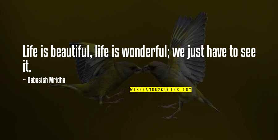 Stupid But Deep Quotes By Debasish Mridha: Life is beautiful, life is wonderful; we just