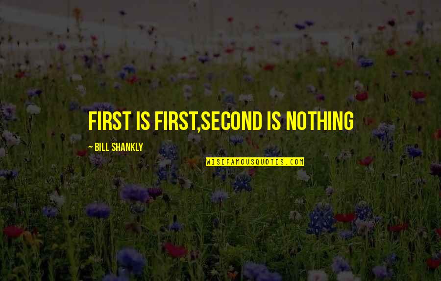 Subclass In Java Quotes By Bill Shankly: First is first,Second is nothing