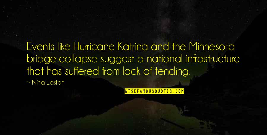 Suffered From Quotes By Nina Easton: Events like Hurricane Katrina and the Minnesota bridge