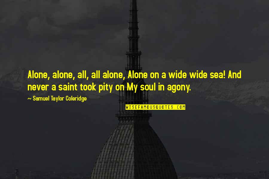 Suffering Saint Quotes By Samuel Taylor Coleridge: Alone, alone, all, all alone, Alone on a