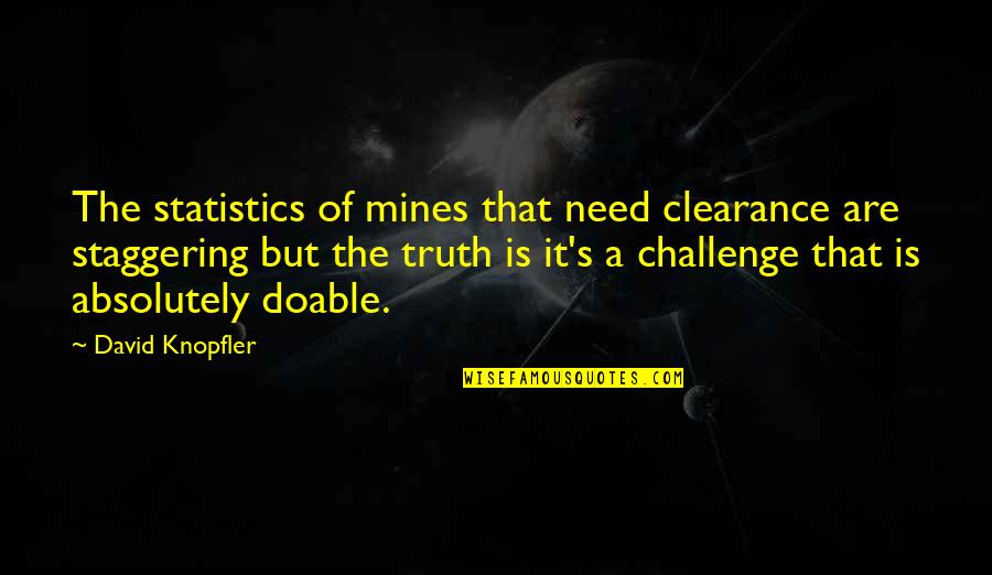 Summerhays Music Salt Quotes By David Knopfler: The statistics of mines that need clearance are