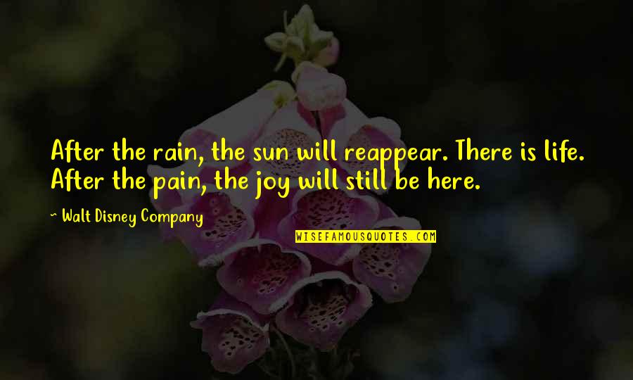 Sun Is Life Quotes By Walt Disney Company: After the rain, the sun will reappear. There