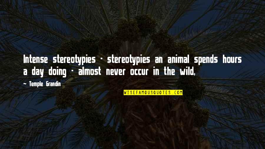 Sunday Relaxing Quotes By Temple Grandin: Intense stereotypies - stereotypies an animal spends hours