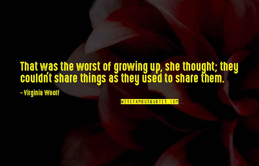 Super Sleuth Meme Quotes By Virginia Woolf: That was the worst of growing up, she