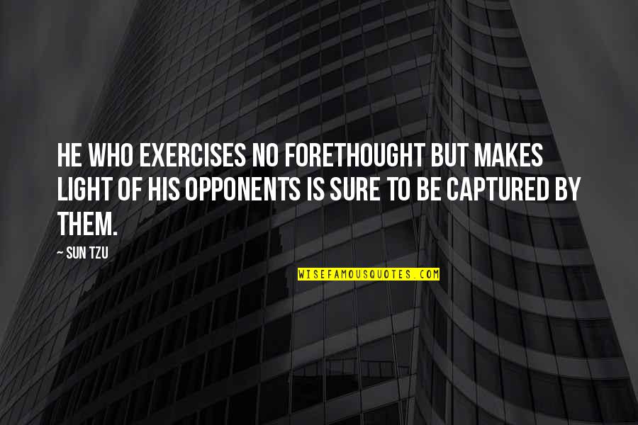 Sure He Quotes By Sun Tzu: He who exercises no forethought but makes light