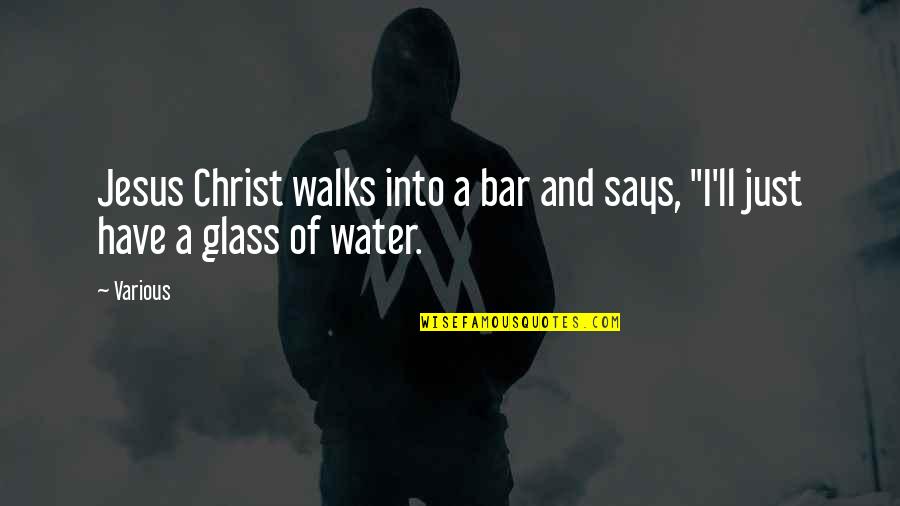 Sustainability In Fashion Quotes By Various: Jesus Christ walks into a bar and says,