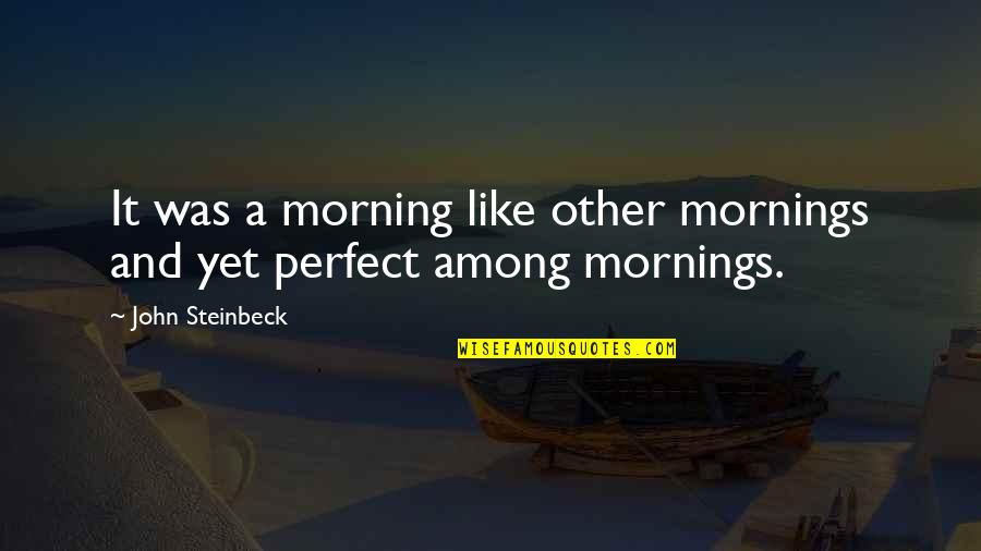 Swada Quotes By John Steinbeck: It was a morning like other mornings and