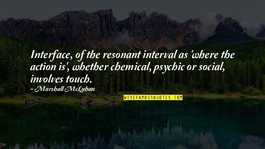 Sweating Small Stuff Quotes By Marshall McLuhan: Interface, of the resonant interval as 'where the