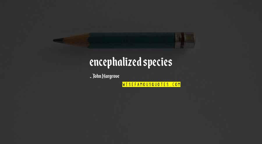 Swichesne Quotes By John Hargrove: encephalized species