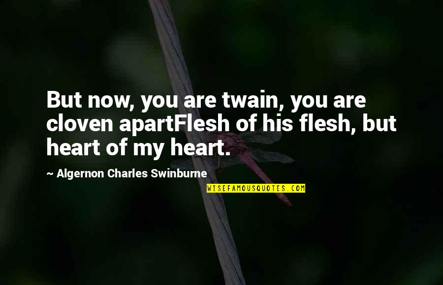 Swinburne's Quotes By Algernon Charles Swinburne: But now, you are twain, you are cloven