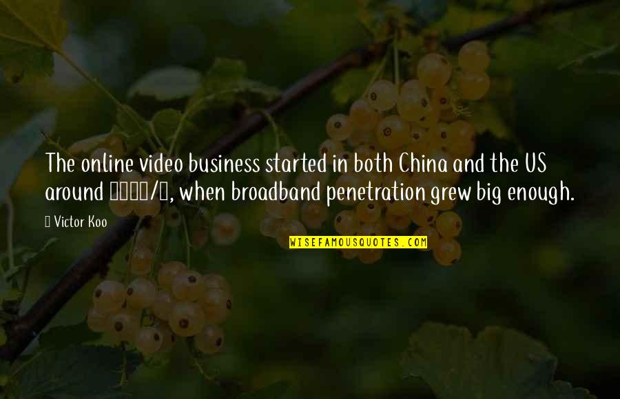 Szafranska Anna Quotes By Victor Koo: The online video business started in both China