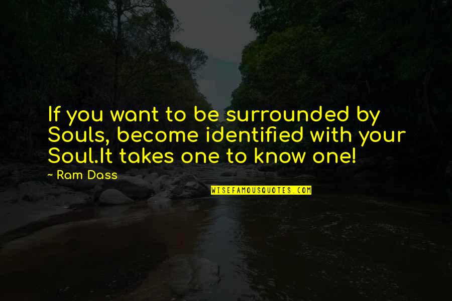 Takes One Quotes By Ram Dass: If you want to be surrounded by Souls,