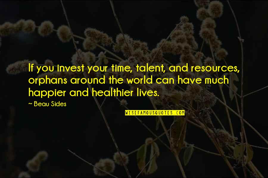 Talent And Attitude Quotes By Beau Sides: If you invest your time, talent, and resources,