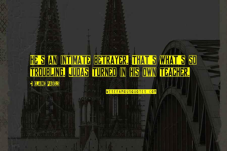 Tamang Banats Quotes By Elaine Pagels: He's an intimate betrayer. That's what's so troubling.