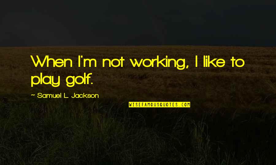 Tanked Quotes By Samuel L. Jackson: When I'm not working, I like to play