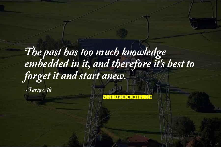 Tariq's Quotes By Tariq Ali: The past has too much knowledge embedded in