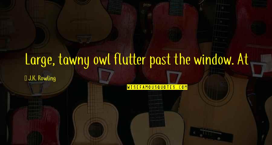 Tawny's Quotes By J.K. Rowling: Large, tawny owl flutter past the window. At