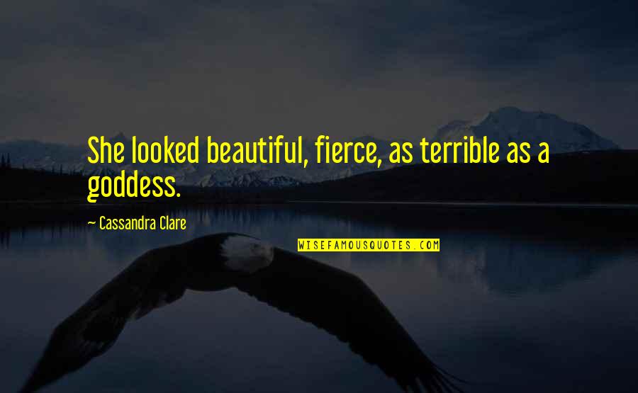 Teachers Matter Quotes By Cassandra Clare: She looked beautiful, fierce, as terrible as a