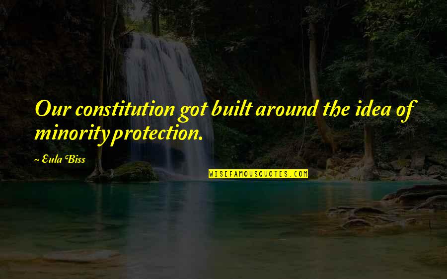 Teaching The Poor Quotes By Eula Biss: Our constitution got built around the idea of