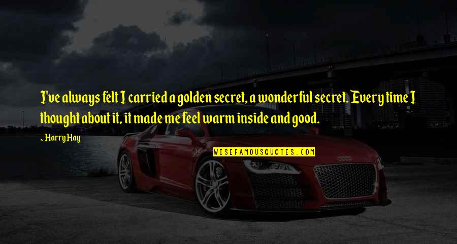 Tejerina Quotes By Harry Hay: I've always felt I carried a golden secret,