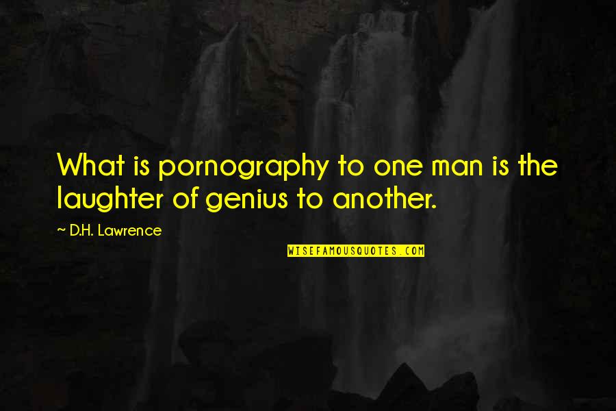 Televisionized Quotes By D.H. Lawrence: What is pornography to one man is the