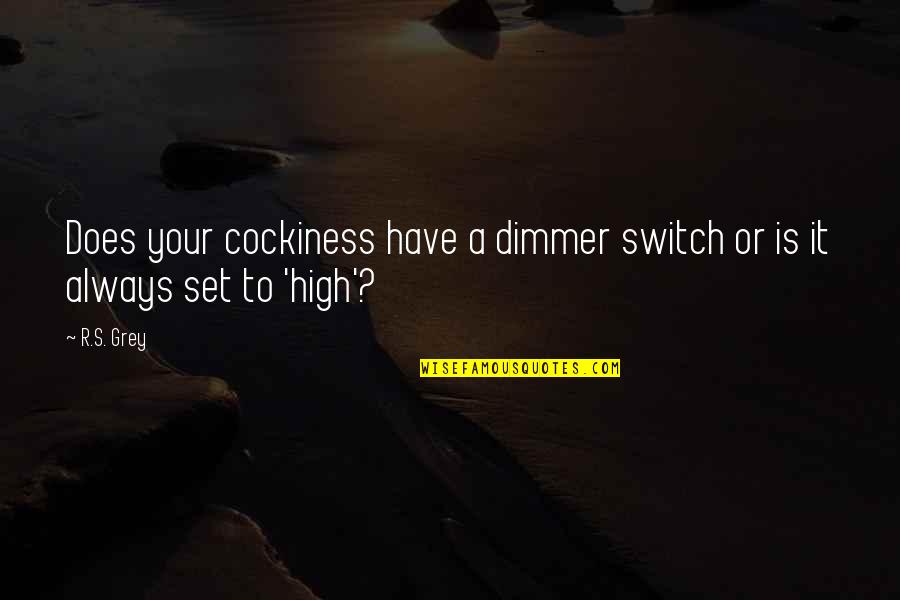 Terakine Quotes By R.S. Grey: Does your cockiness have a dimmer switch or