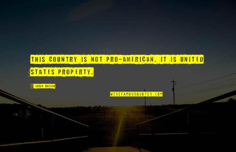 Terpstras Flooring Quotes By Juan Bosch: This country is not pro-American. It is United