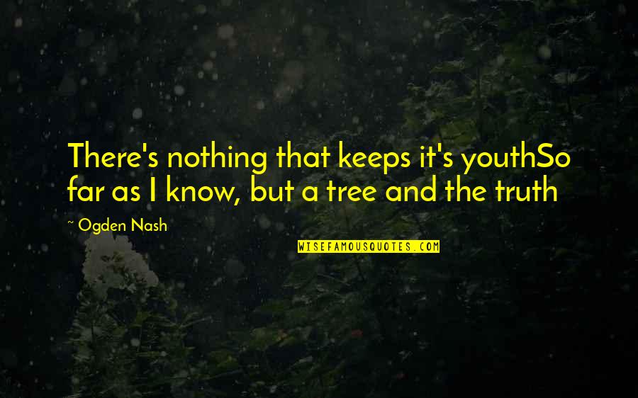 That S It Quotes By Ogden Nash: There's nothing that keeps it's youthSo far as