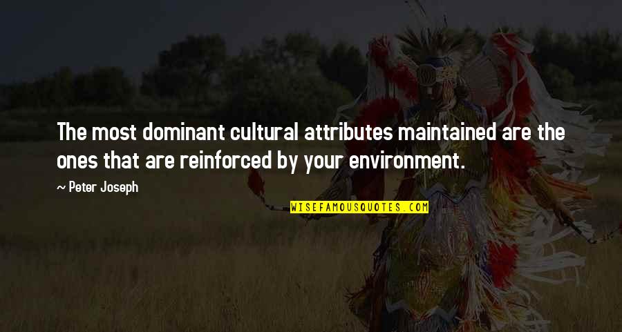 The Attributes Quotes By Peter Joseph: The most dominant cultural attributes maintained are the