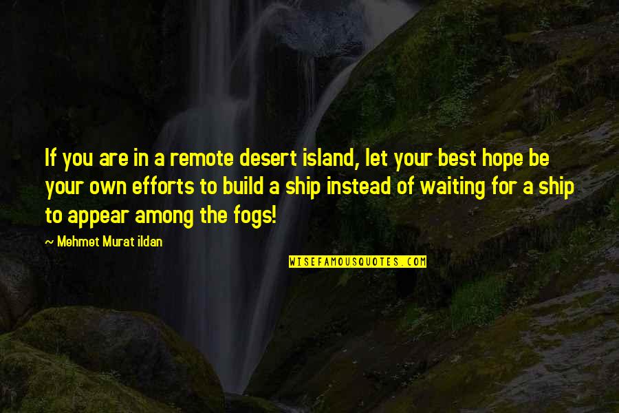 The Best Hope Quotes By Mehmet Murat Ildan: If you are in a remote desert island,