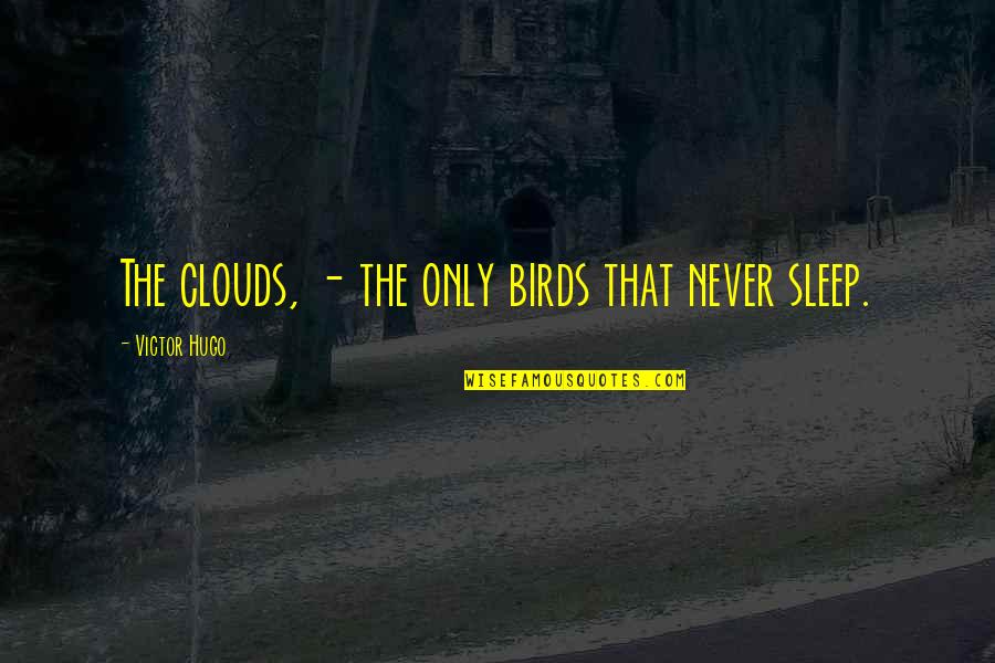 The Bird Quotes By Victor Hugo: The clouds, - the only birds that never