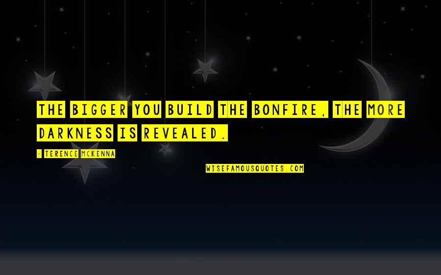 The Crucible Human Nature Quotes By Terence McKenna: The bigger you build the bonfire, the more