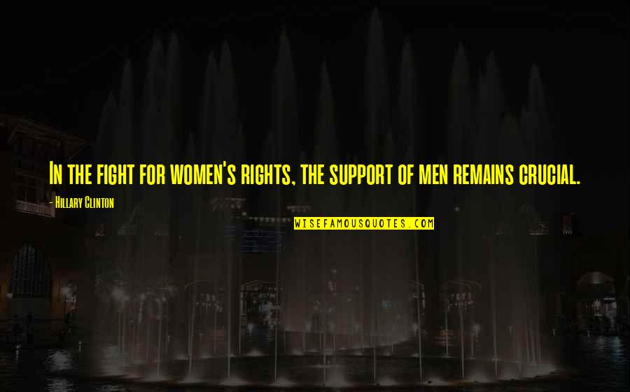 The Fight Quotes By Hillary Clinton: In the fight for women's rights, the support