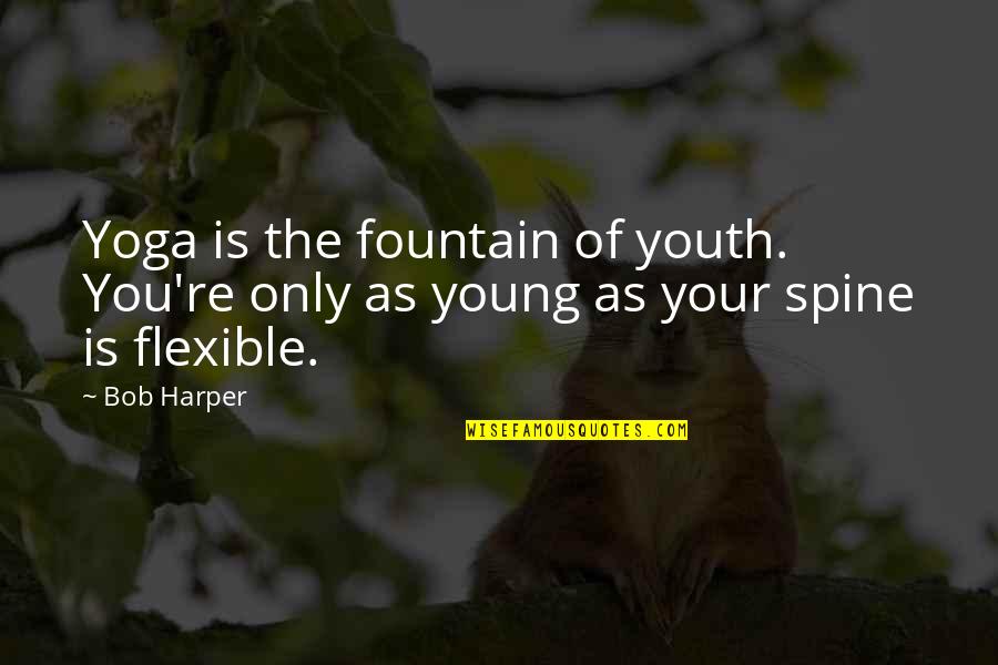 The Fountain Of Youth Quotes By Bob Harper: Yoga is the fountain of youth. You're only