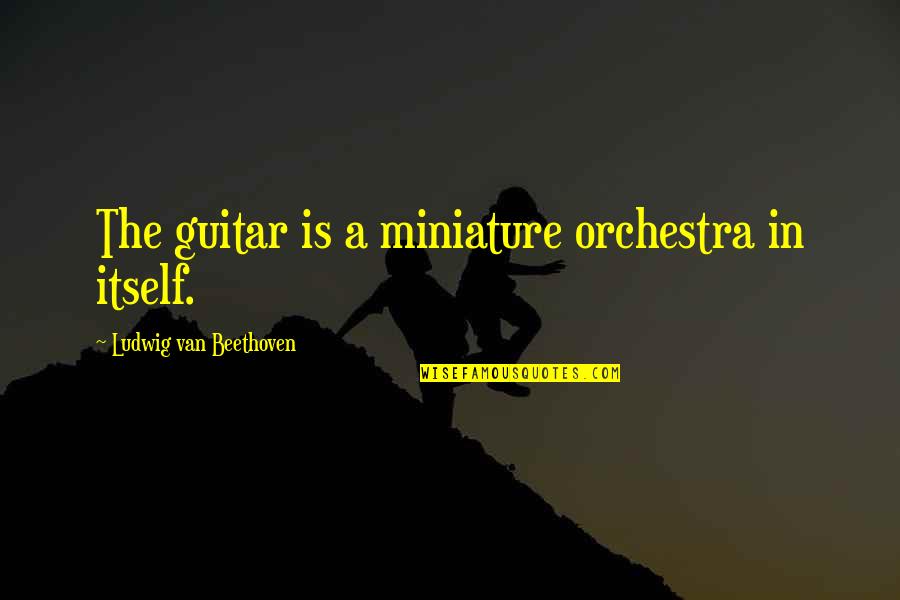 The Guitar Quotes By Ludwig Van Beethoven: The guitar is a miniature orchestra in itself.