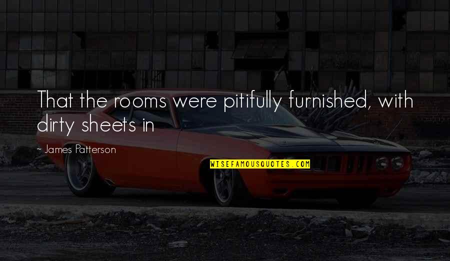 The Helping Profession Quotes By James Patterson: That the rooms were pitifully furnished, with dirty