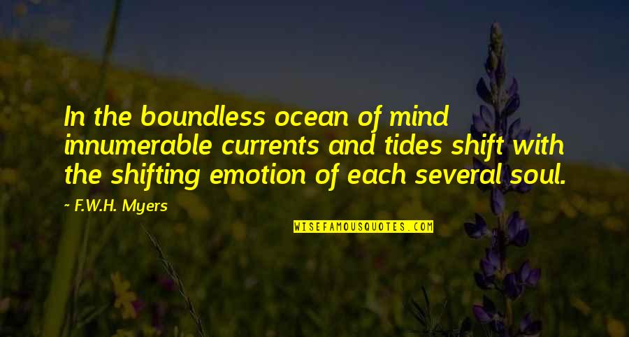 The Ocean Currents Quotes By F.W.H. Myers: In the boundless ocean of mind innumerable currents