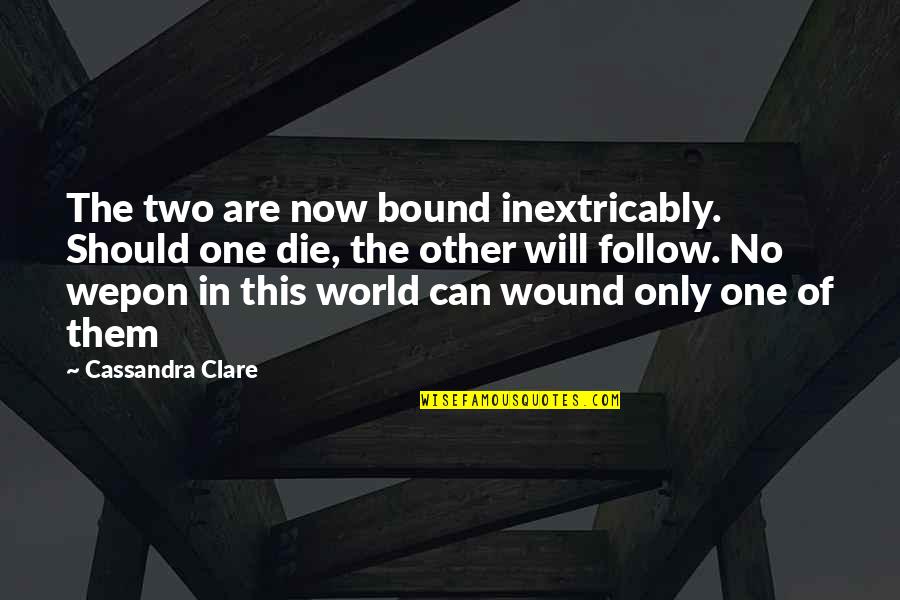 The Only Brother Quotes By Cassandra Clare: The two are now bound inextricably. Should one