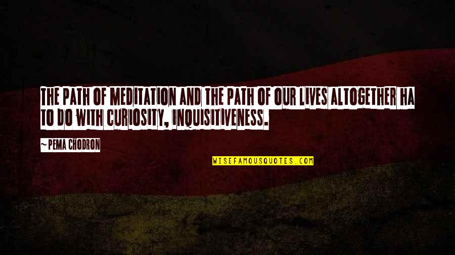 The Path Of Meditation Quotes By Pema Chodron: The path of meditation and the path of