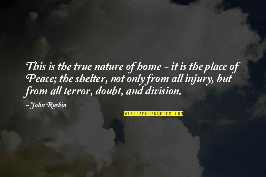 The Place Of My True Home Quotes By John Ruskin: This is the true nature of home -