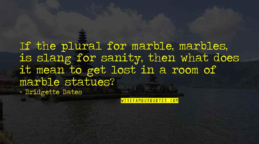 The Plural Of Quotes By Bridgette Bates: If the plural for marble, marbles, is slang