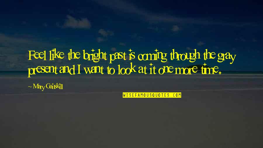 The Present Time Quotes By Mary Gaitskill: Feel like the bright past is coming through