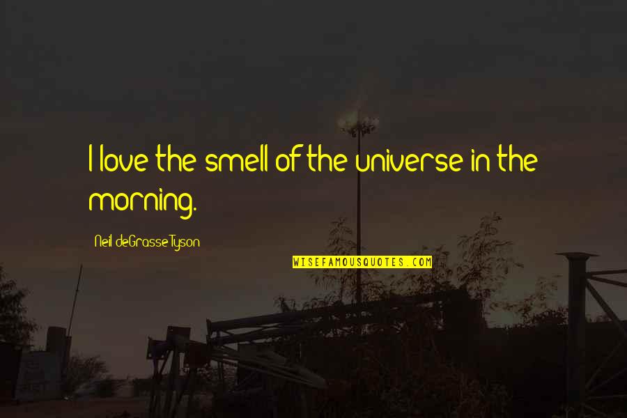 The Smell Of Love Quotes By Neil DeGrasse Tyson: I love the smell of the universe in