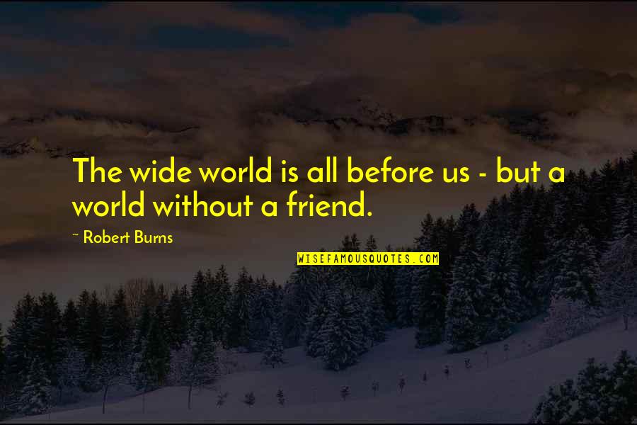 The World Without Us Quotes By Robert Burns: The wide world is all before us -